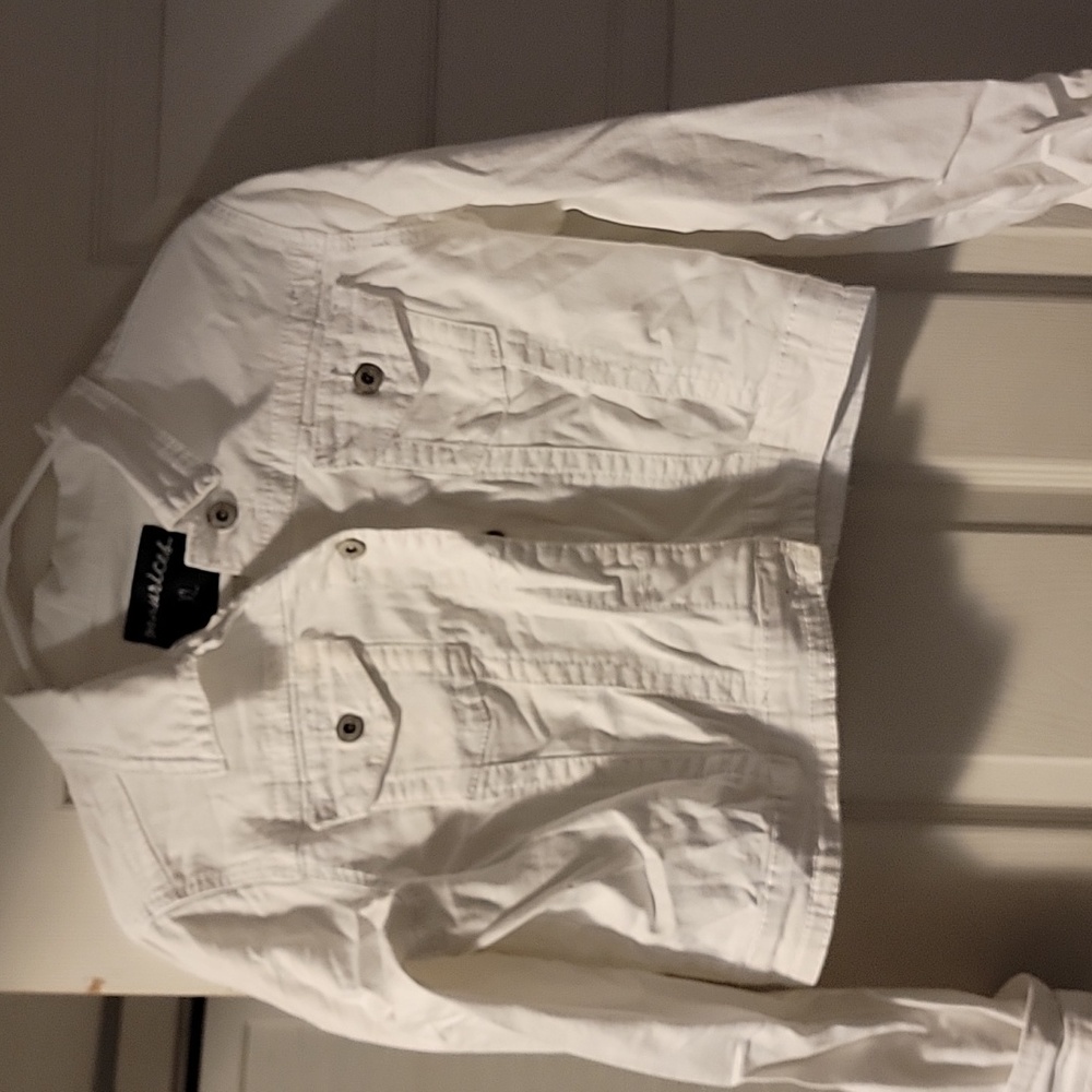 Maurices White Cropped Demin Jacket